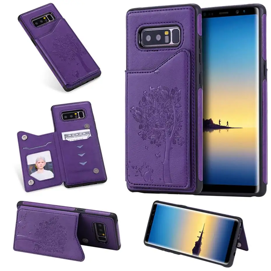 Кармашком для карточек чехол для телефона для Samsung Galaxy S8 S9 S10 E Plus 5G Note 8 9 10 Pro A50 из искусственной кожи чехол-бумажник держатель для карт чехол-бумажник