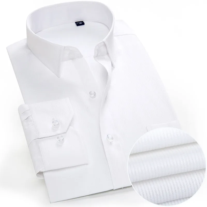 New Arrived -Mens shirts -Brand -Long sleeve -striped -Man -Smart -Social -Dress Dress- Shirt -White Blue -splice -Male -Clothing -Big Size-4XL (6)