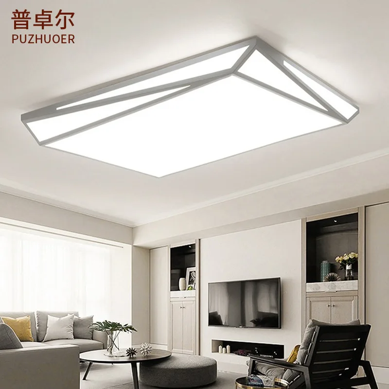 

TUDA LED Ceiling Lamp Acrylic Living Room Bedroom Dining Room Rectangular Ceiling Lamp Simple Main Geometric Ceiling Lamp 220V