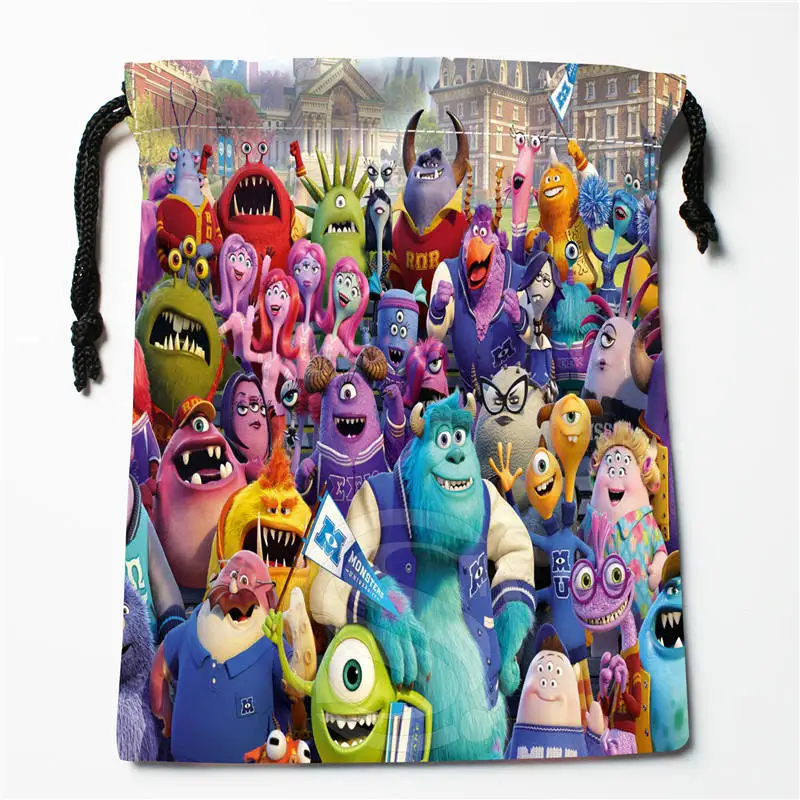 t c104 New Monsters University Custom Printed receive Bag Compression Type drawstring bags size 18X22cm 7