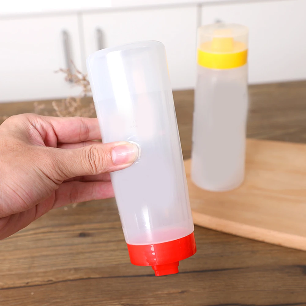 Silicone 4 Holes Squeeze Sauce Mayonnaise Bottle Cream Oil Ketchup Cake Decoration Tools For Mayonnaise Olive Oil 300ml
