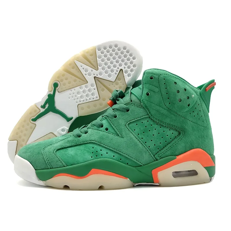 

Jordan Retro 6 VI Men Basketball Shoes Gatorade Green Infrared Wheat Sport Blue Athletic Outdoor Sport Sneakers 41-47