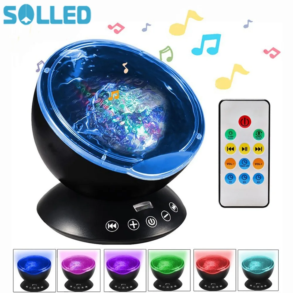 

Ocean Wave Starry Sky Aurora LED Night Light Projector Luminaria Novelty Lamp USB Lamp Nightlight Illusion For Baby Children