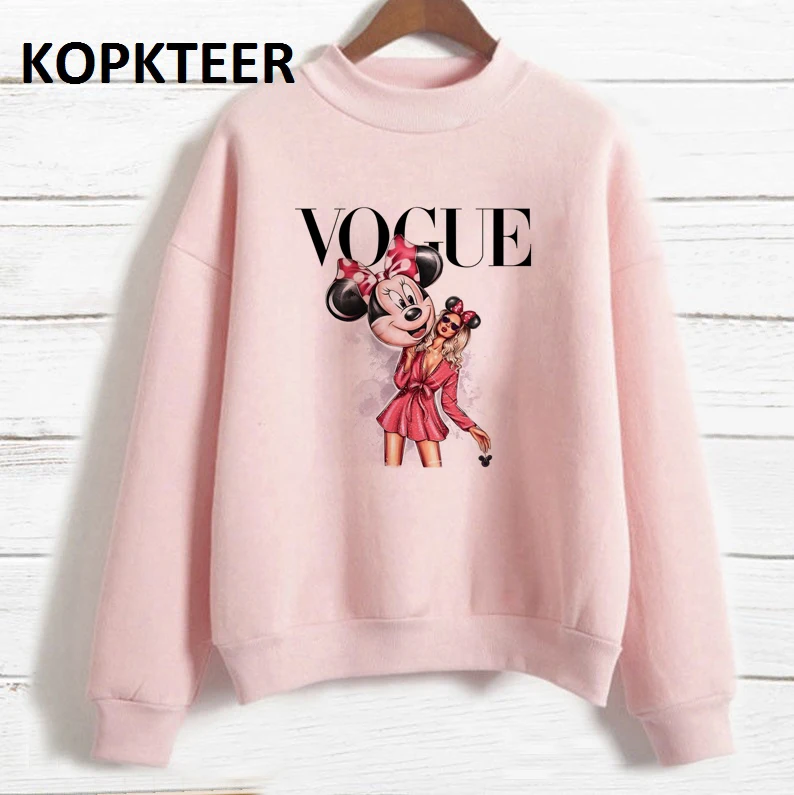 

Women 2019 Fashion Hoodies Harajuku Hoodie Sudadera Mujer Mickey and Girl Vogue Graphic Sweatshirt Kawaii Streetwear Sweat Femme