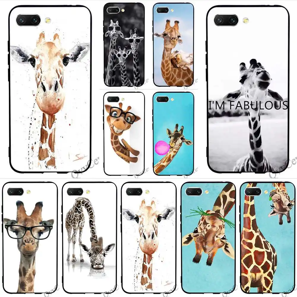 

Print Giraffe Phone Case for Huawei Honor 6A Cover 10 8 9 Lite 7A Pro 7X 7C Y6 Prime Nova 3 3i TPU