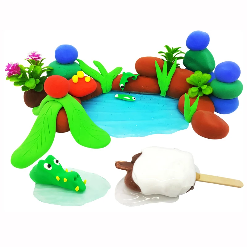 24 Colors 100G/Bag Soft Polymer Modelling Clay Slime DIY Nontoxic Malleable Educational Polymer Clay Air Dry Toys Children Gifts