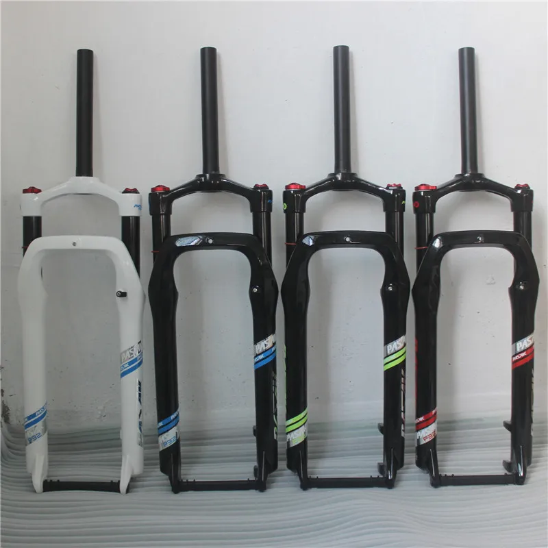 

New PASAK P30 1-1 / 8 "Fat Bike Fork 26 * 4.0 mm Aluminum Air suspension fork Bike Snow bicycle fork Bike Accessory 4 Colors