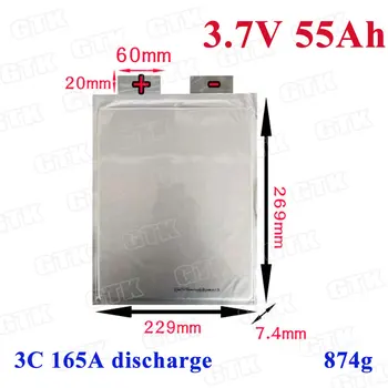 

2pc Software 3.7v 55ah lithium battery high drain 3C discharge 3.7v li-po cells for diy 12v 24 power supply medical equipment