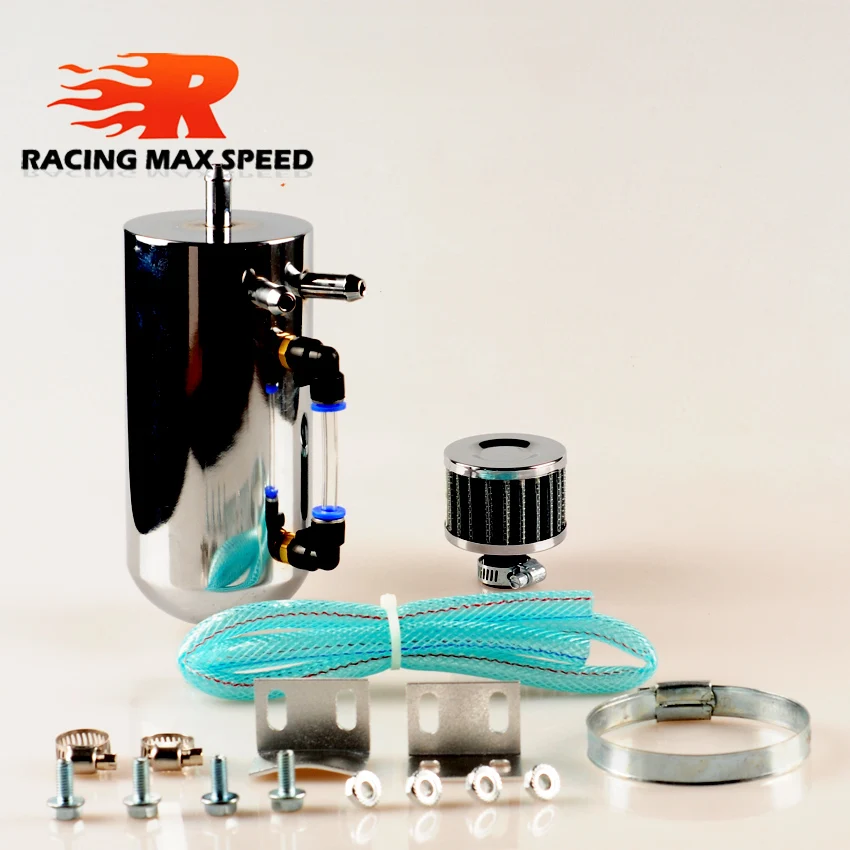 

High Quality Racing car aluminium Oil catch tank oil catch can fuel tank with filter oct1107