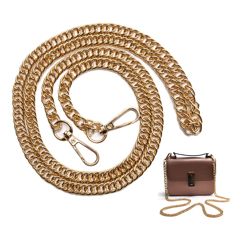 60/120cm Replacement Purse Metal Chain For Bags Shoulder Crossbody Strap Bag DIY Belt For Bag Accessories Hardware Iron Chain 
