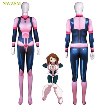 

Anime My Hero Academia Lycra 3D Printed Bodysuit Boku no Hero Academia Pink Zentai Adult Kids Cosplay Costume