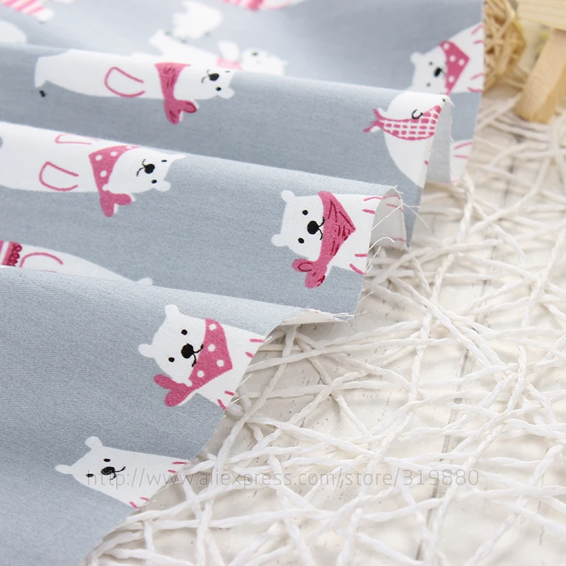 TIANXINYUE cartoon Fabric 6 pcs 40*50cm bear Cotton Fabric DIY Patchwork Sewing Bedding baby pillow Cloth