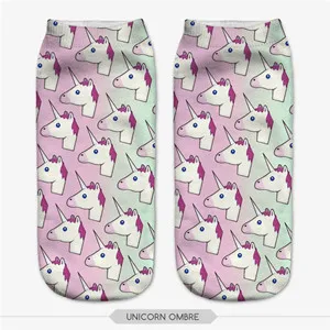 ZHBSLWT/женские носки с 3D принтом в виде кота Сфинкса; повседневные короткие носки с милыми персонажами; несколько цветов в стиле Харадзюку - Цвет: 4
