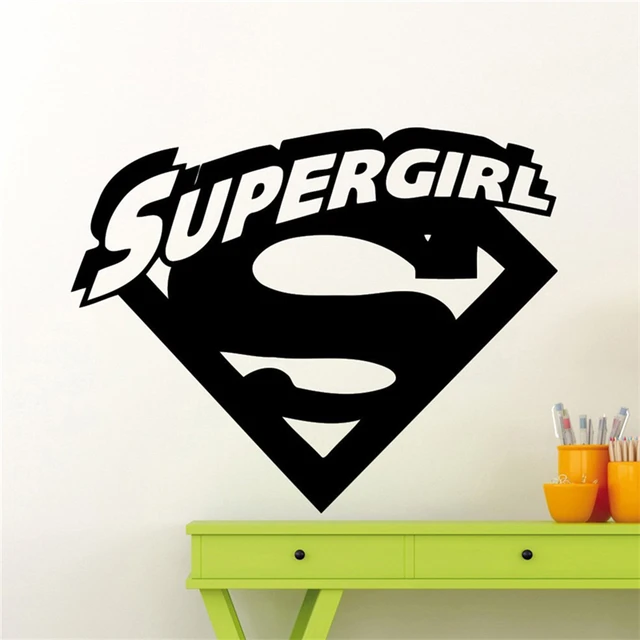 supergirl logo wall decal cartoons comics superhero wall sticker