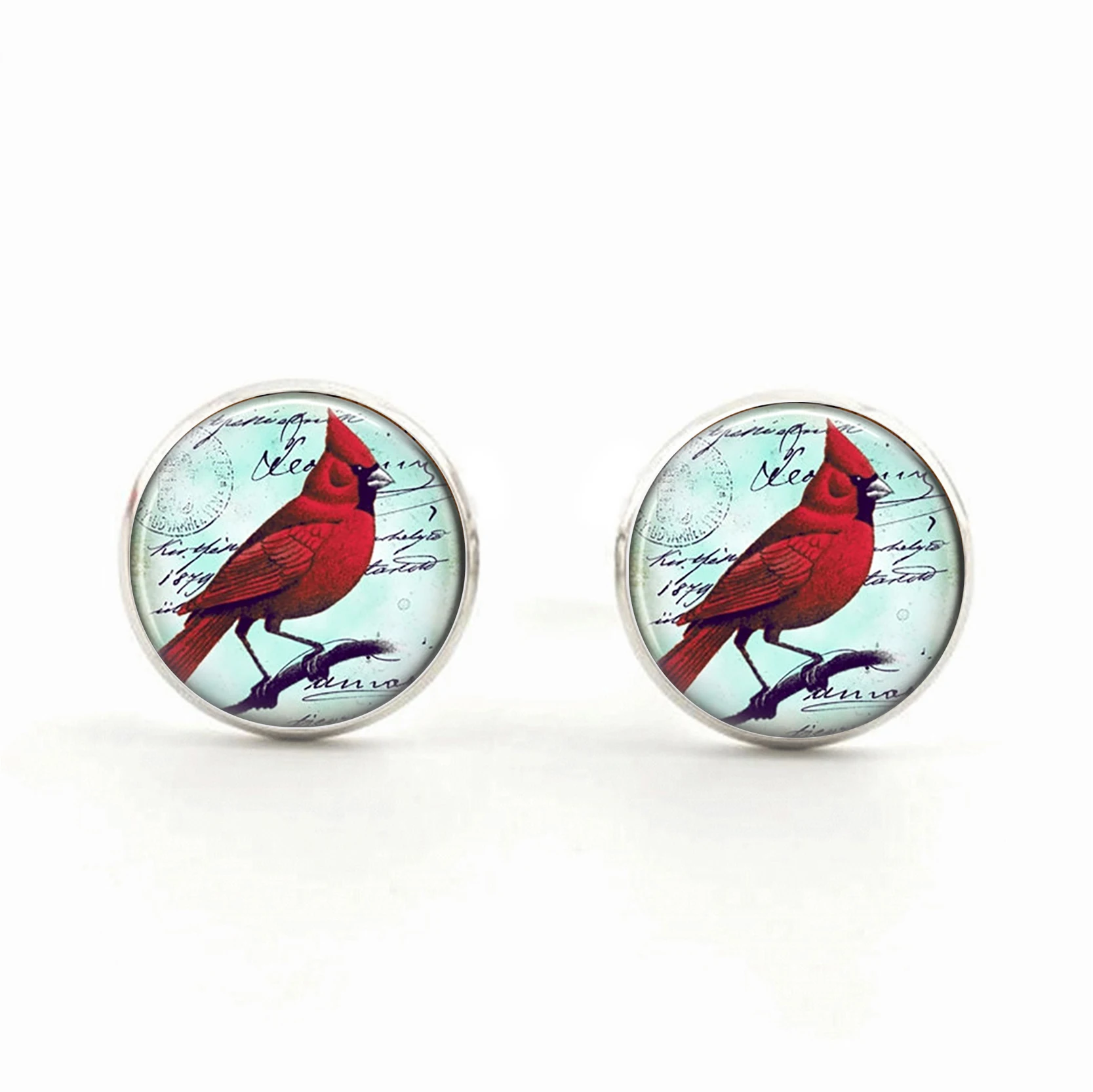 Red Parrot Jewelry Parrot Stud Earrings Cardinal Red Bird Stud Earrings Christmas Gift Plated Stud Earrings|bird earrings|stud earringsearrings christmas - AliExpress