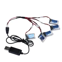High Quality 5X 3.7V 150mAh 20C Battery And USB Cable Set For JJRC H20 RC Quadcopter Toys Wholesale