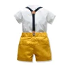 Top and Top Baby Boy Clothing Sets Infants Newborn Boy Clothes Shorts Sleeve Tops+Overalls 2PCS Outfits Summer Bebes Clothing ► Photo 3/6