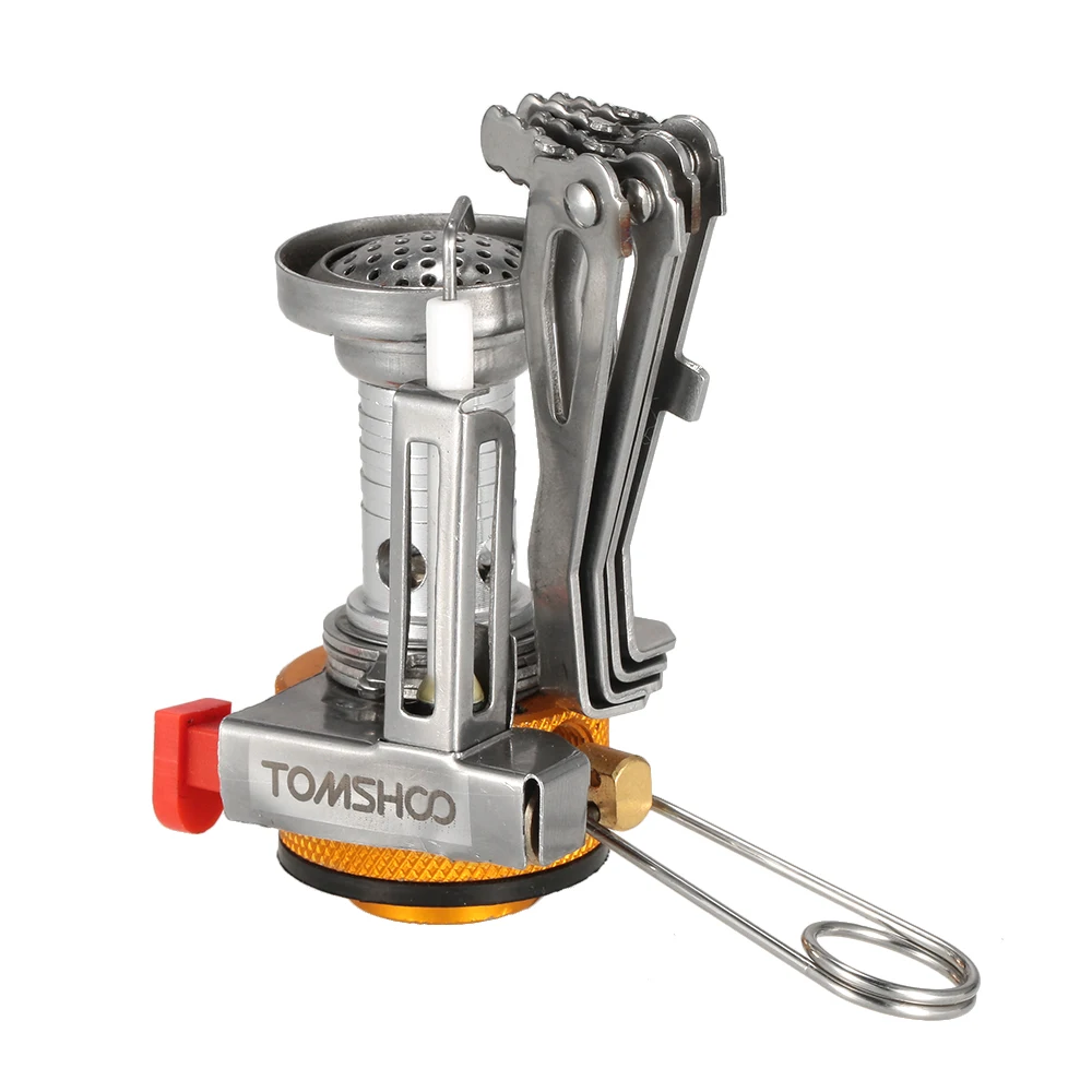 TOMSHOO Ultralight Camping Stove Mini Outdoor Folding Stove Burners