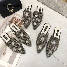 Rivet Women's Summer Shoes Classic Pointed Flat Slippers Fashionable Casual Red Blue Beige Rivet Women's Summer Shoes Rivet Women's Summer Shoes Classic Pointed Flat Slippers Fashionable Casual Red Blue Beige Rivet Women's Summer Shoes
