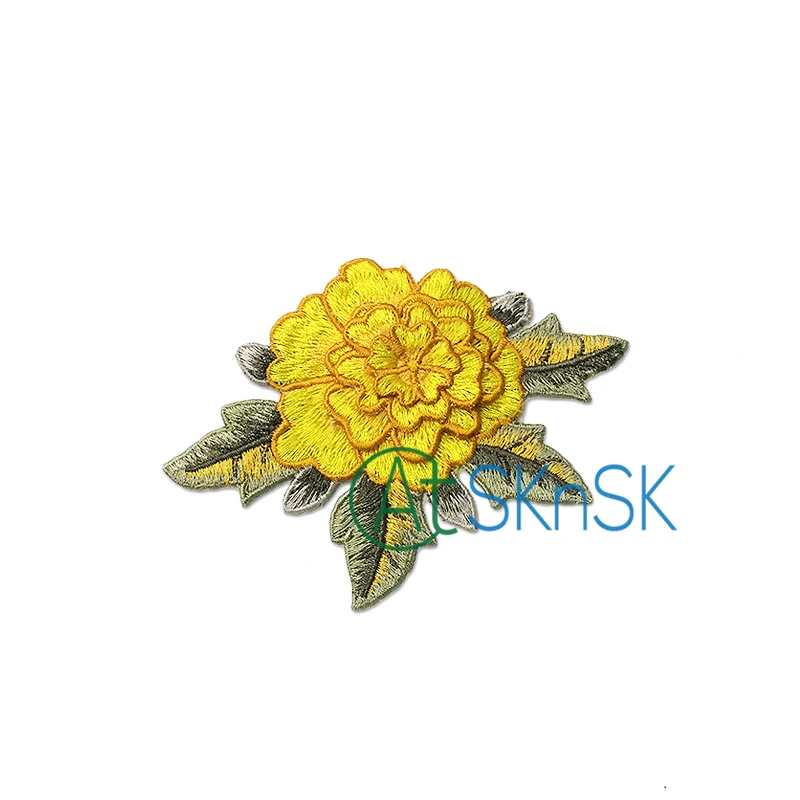2pclot floral embroidered stripe patch iron on yellow flower patches 2pclot floral embroidered stripe patch iron on yellow flower patches