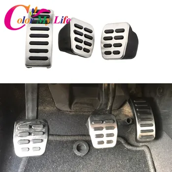 

1 Set Stainless Steel Car Gas Brake Pedals for VW Polo 6N 1996-1999 6N2 2000-2002 for 9N / 9N3 2002-2009 for VW Polo 6R 2009 -