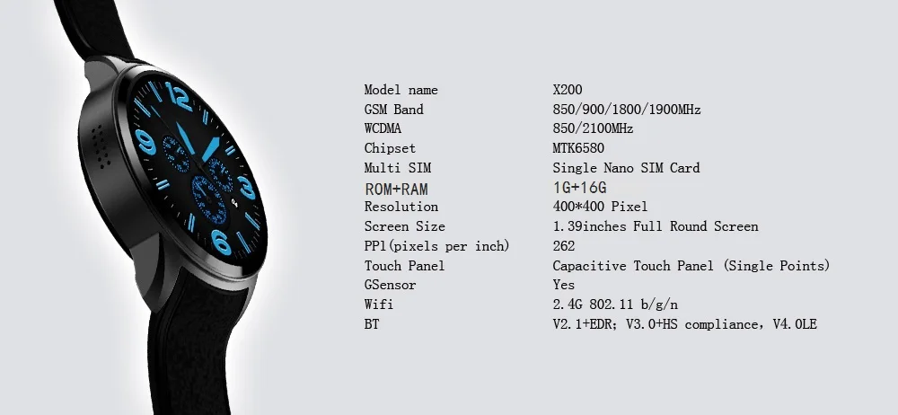 Обновленные Смарт-часы X200 MTK6580, 1 Гб+ 16 ГБ, 3g, умные часы, wifi, gps, Bluetooth, relogios, MP3-плеер для samsung gear S3, PK, kw88