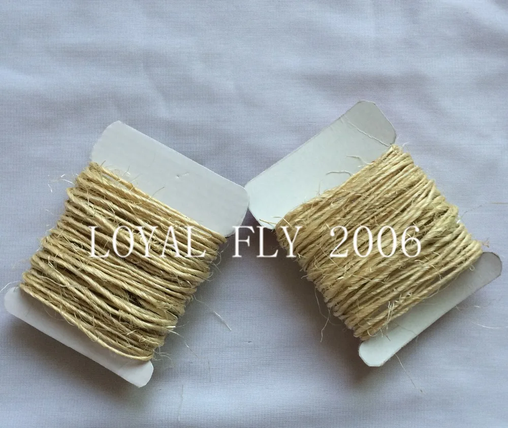 

20cards/lot(total (200yards) 100% natural 1.5mm 1 ply twisted sisal rope, sisal packing twine cords used in home, graden packing