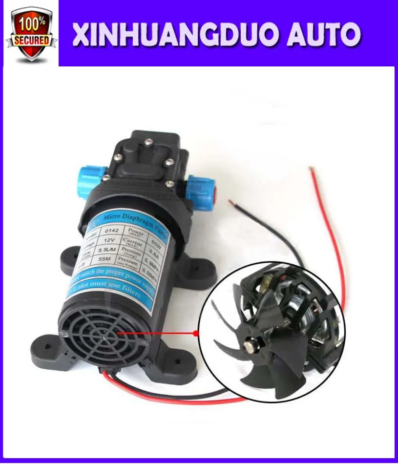 

80w 12v /24V with built in fan, return valve type self priming small electric high pressure diaphragm water pump
