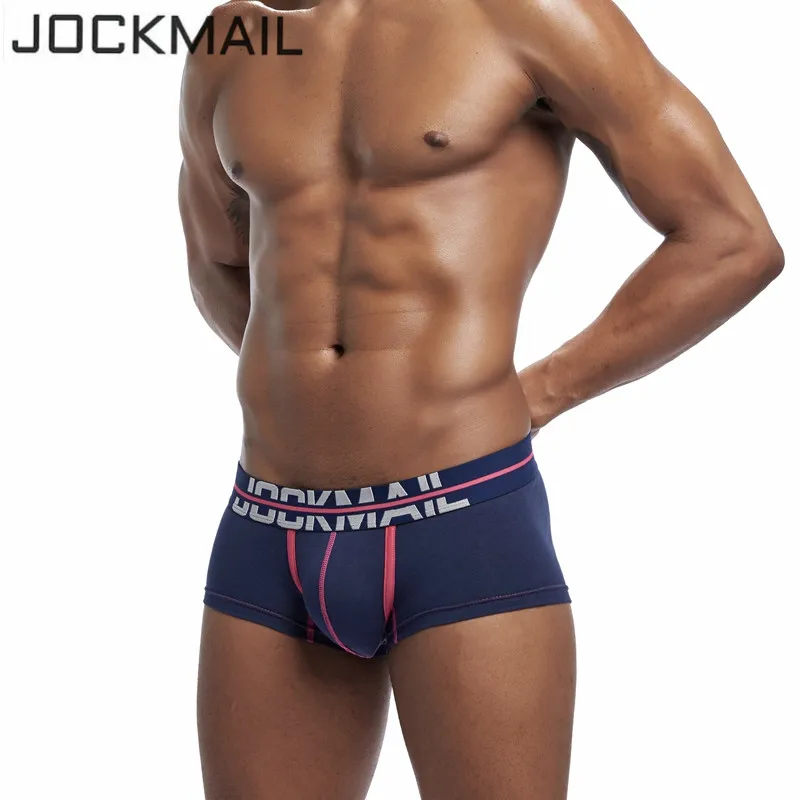 JOCKMAIL, модное мужское нижнее белье, боксеры, шорты, трусы, хлопок, сексуальное мужское нижнее белье, боксеры, u-выпуклые мужские трусы, мужские трусы для геев