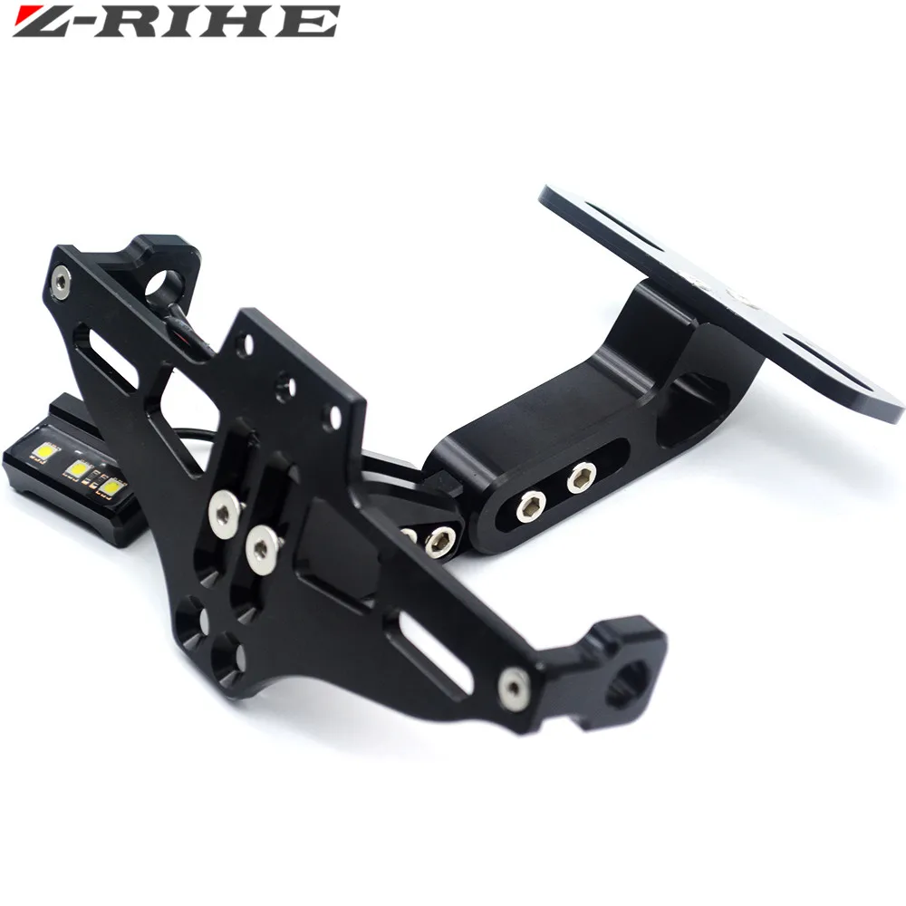 

Motorcycle Adjustable Angle Aluminum License Number Plate Frame Holder Bracket For YAMAHA YZF R1 R3 R6 R15 R25 FZ6 MT-07 MT 09