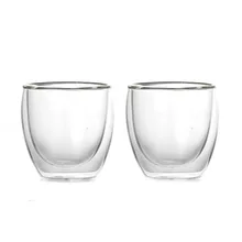 2 упаковки, двойная кофейная чашка стекло, чашка для чая, чашка для молока 310 мл/10,4 унций 400037