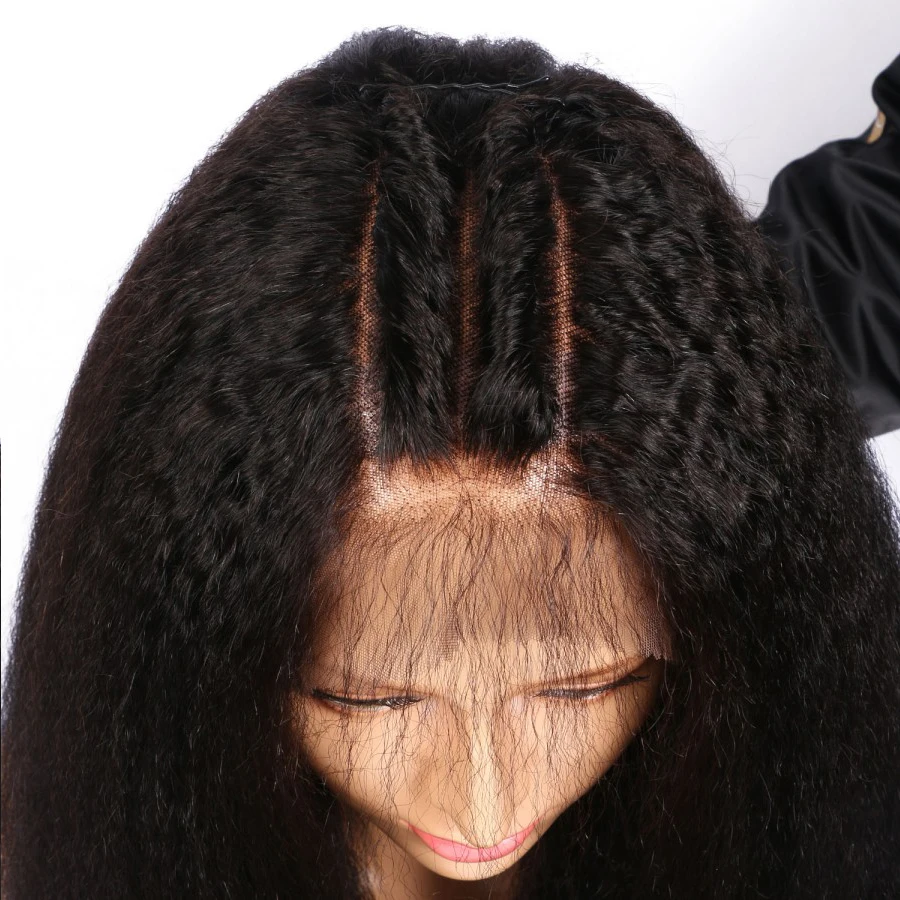 kinky straight wig human hair wigs (6)