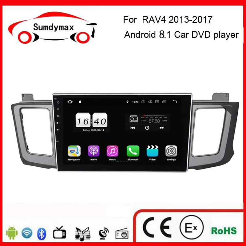 10 1 &quotandroid 8 Автомобильный мультимедийный плеер для toyota RAV4 2012-2017 автомобильный