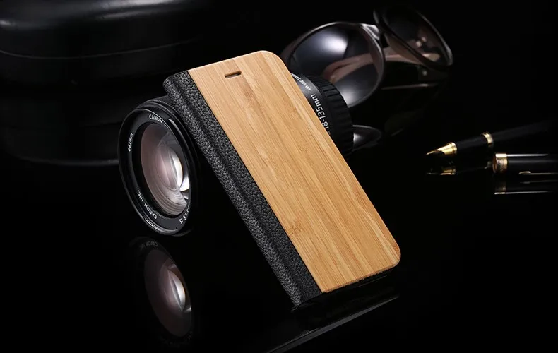 Рамочный чехол натурального бамбука деревянный ящик для iPhone 11/11 Pro Max XR X XS Max 6/6 S/7/8 Plus флип-чехол из искусственной кожи Сумка S10