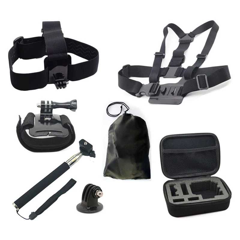 For GoPro Accessories Action Camera Bag Selfstick Tripod Mount Chest Head Strap for Go Pro Hero ...