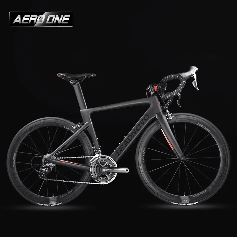 Leadnovo полный карбоновый шоссейный велосипед T800 Carbono Fibre Frameset черно красный цвет 3D