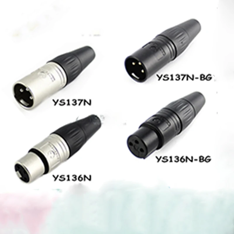 Three pin XLR male and female plug audio balance XLR head connector
