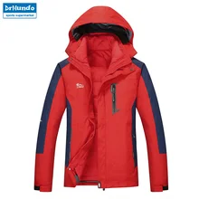 Зимняя Лыжная куртка, Мужская водонепроницаемая куртка для сноуборда, зимний пуховик, ветрозащитная двухкомпонентная Мужская лыжная куртка, теплая, плюс размер, бренд