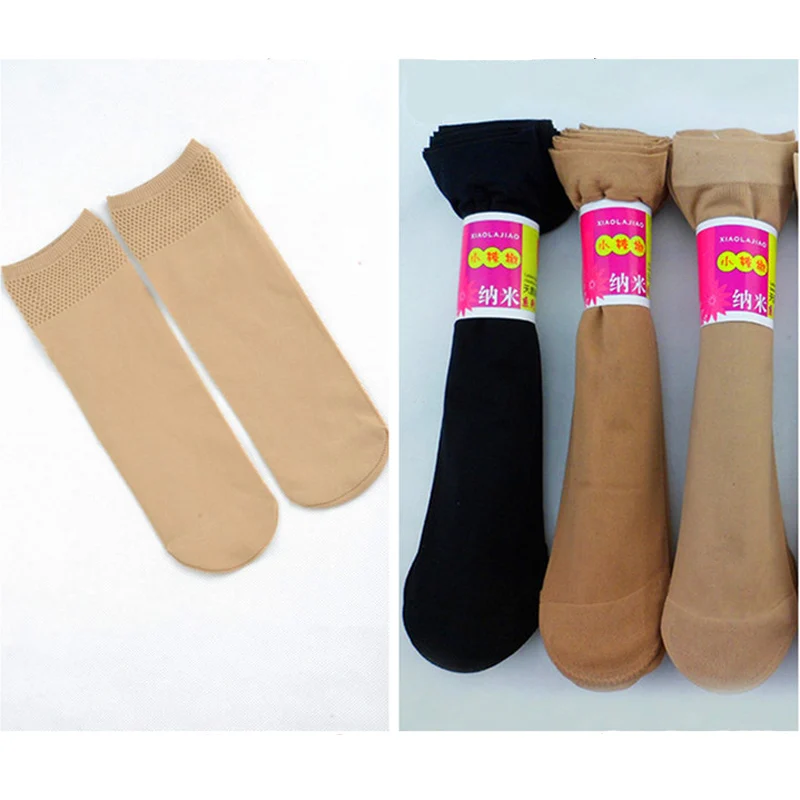 5pairs/lot Autumn Winter High Elastic Velvet Nylon Socks for Women Skin Color Short Socks Anti-hook Wire Resistant to Wear smartwool socks sale