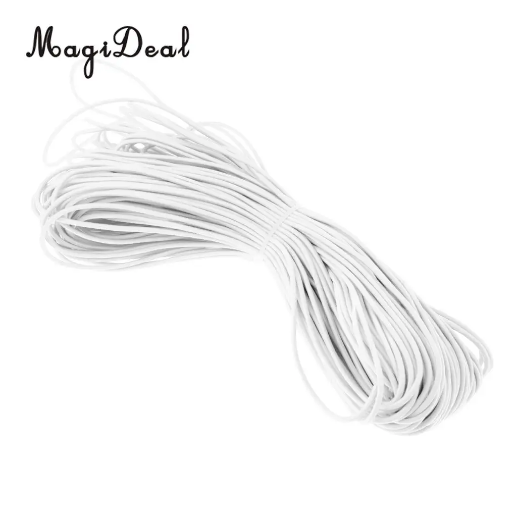 MagiDeal 2mm Elastic Bungee Rope Shock Cord Band Tie Down Stretch for Marine Kayak Boat Trailer - Various Colors & Sizes