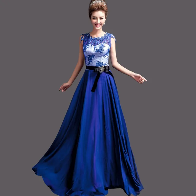 Blue Dress with Diamonds