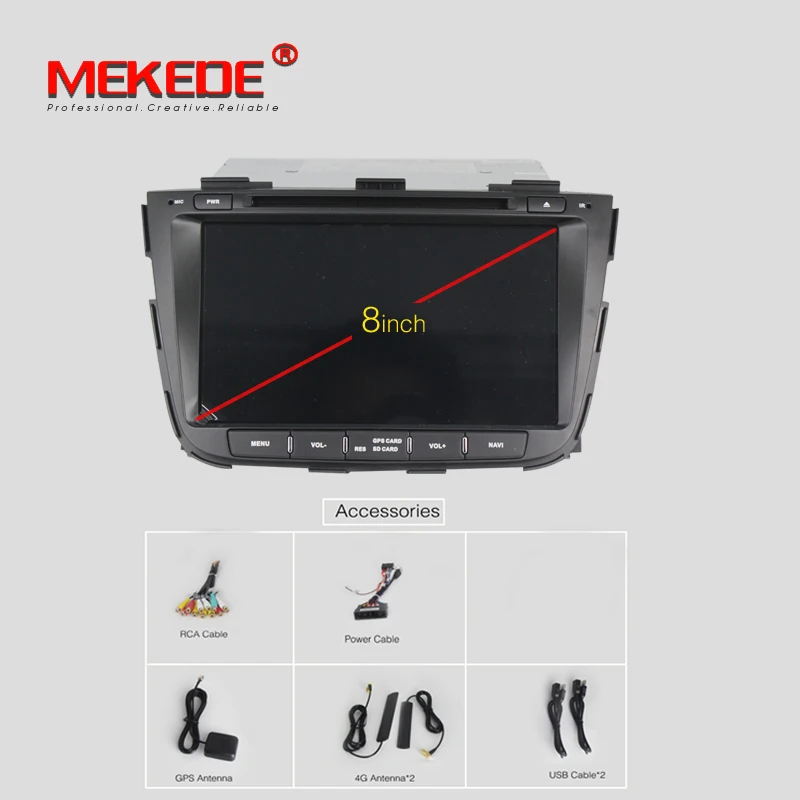 Discount Free shipping! Quad core pure android 7.1 system for kia Sorento 2013 2014 car gps navigation dvd player support radio BT WIFI 1