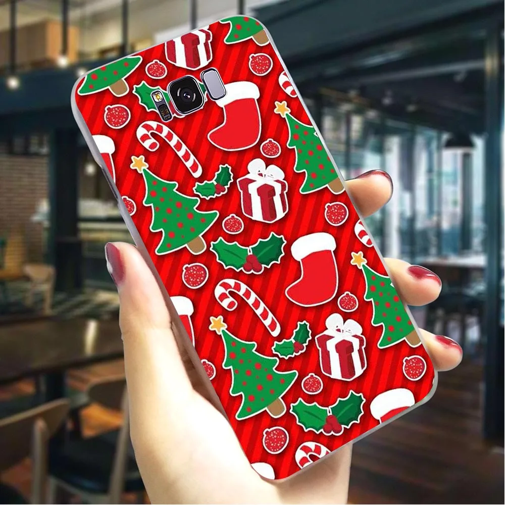 

Merry Christmas Hard Cover for Samsung Galaxy A8 2018 Pattern Phone Case for Samsung Galaxy A3 A5 A6 Plus A7 A8 Plus Cases Back