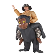Inflatable Gorilla Costume Animal Themed Halloween Cosplay Costumes Purim Christmas Party Inflatable Suit for Women Men pikaalafan giant inflatable toy christmas bar party costumes riding elk inflatable performance costumes puppet stage costumes