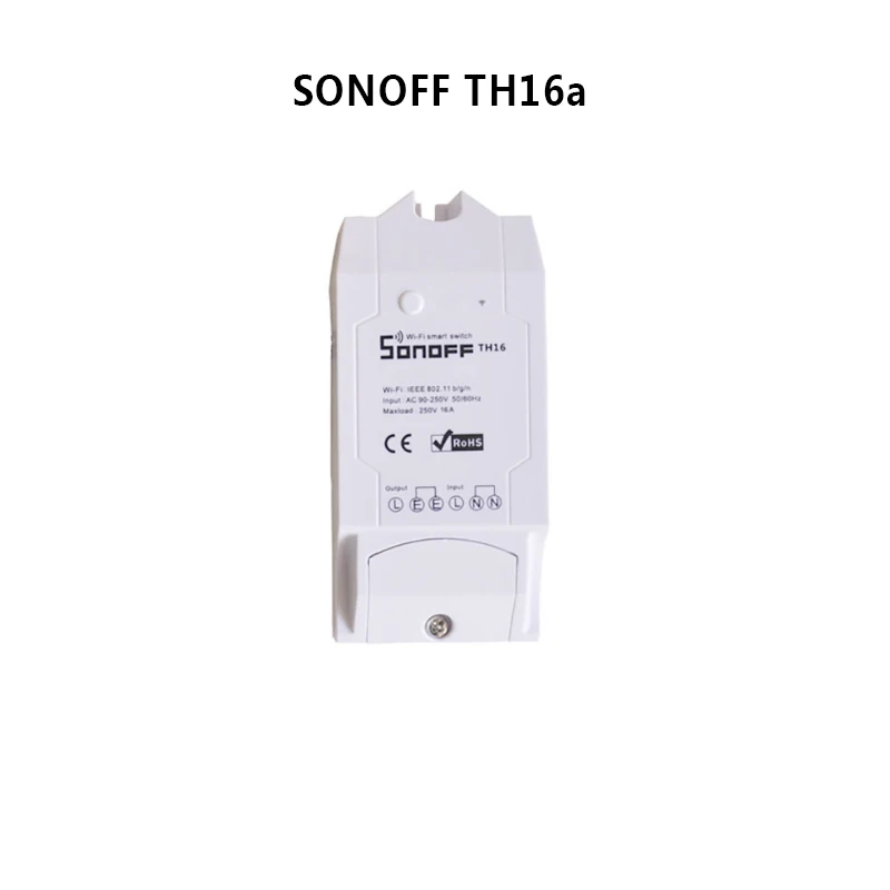 Sonoff th 16a/10a контроль температуры и влажности Wi-Fi умный переключатель контроллер сенсор с таймером Беспроводной дом ds18b20 - Комплект: Sonoff TH16