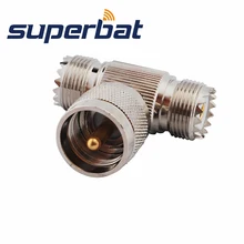 Superbat СВЧ-Переходник штекер UHF штекер в разъем UHF Jack 2 Way "T" Тип разъема