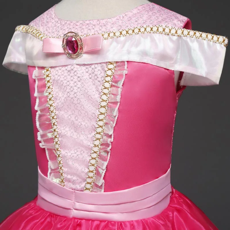 LAKAKSTY Children Girls Dress Princess Aurora Cosplay Costume For Kids Baby Girl Birthday Party  Fancy Dresses New Tulle Clothes (6)
