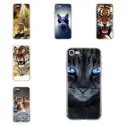 Tpwxnx для Apple iPhone X 4 4S 5 5C 5S SE 6 6 S 7 8 плюс TPU Чехлы дело животных Тигр и cat