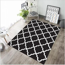 AOVOLL White And Black Soft Carpets For Living Room Bedroom Kid Room Rugs Home Carpet Floor Door Mat Fashion Delicate Area Rug
