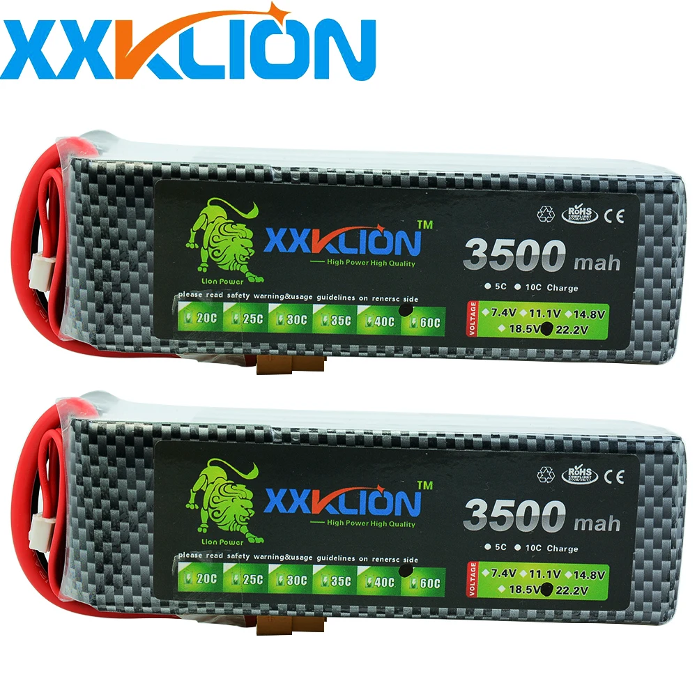 

2pcs RC Lipo Battery pack 22.2v 3500mAh 25C 30C 35C 40C 60C 6S RC Aircraft Helicopter Car boat Drones Quadcopter Li-Polymer
